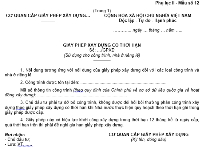 Thủ tục xin giấy phép xây dựng nhà ở mới nhất 2025 
