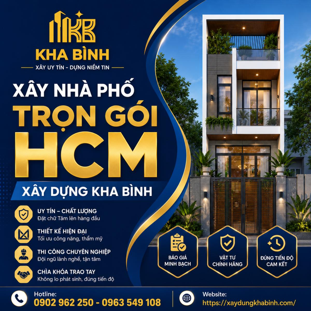 Xây Nhà Phố Trọn Gói HCM 